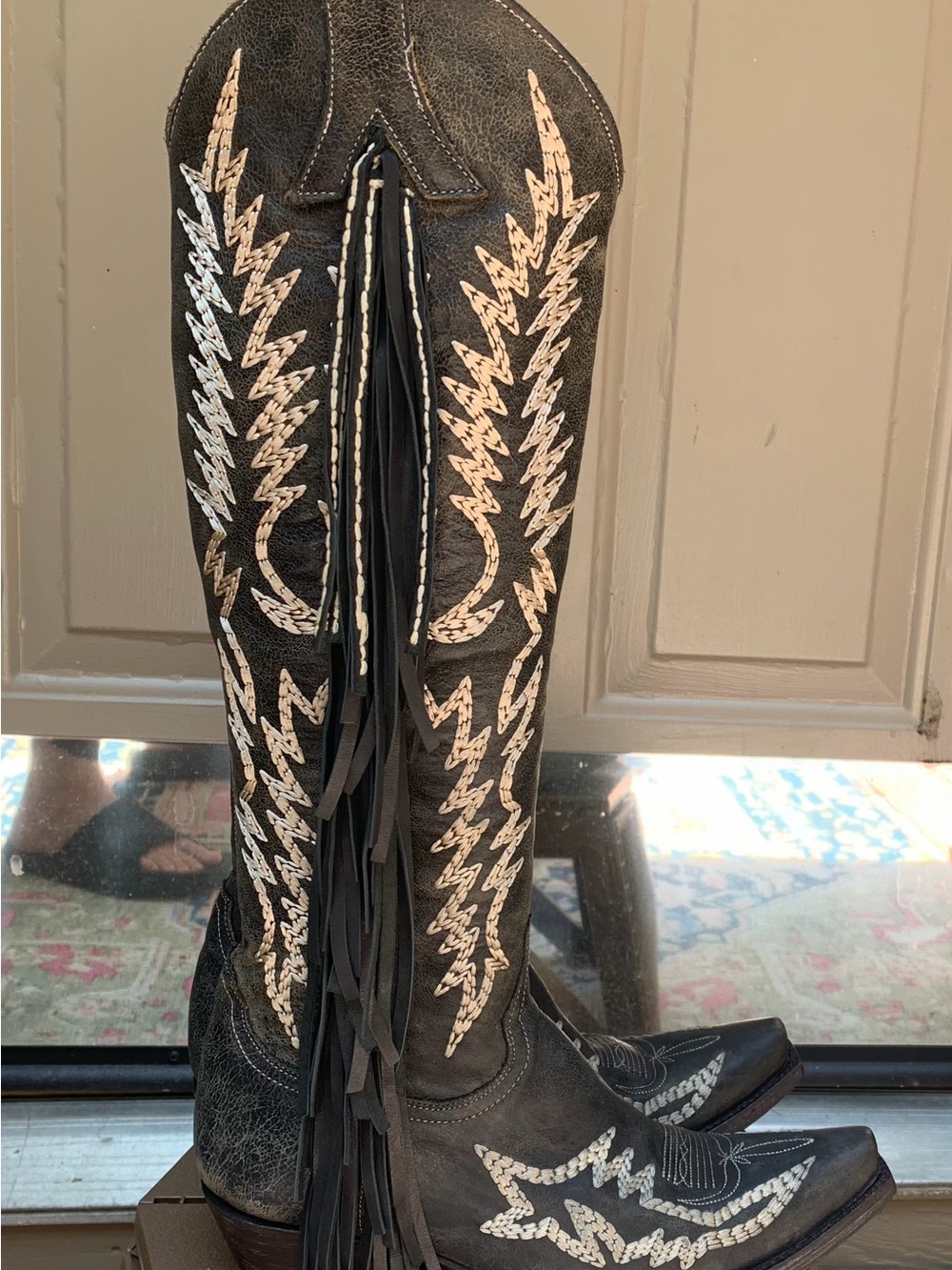 Old Gringo Tall Mayra Boots with Fringe and Embroidery - Picture 4 of 10